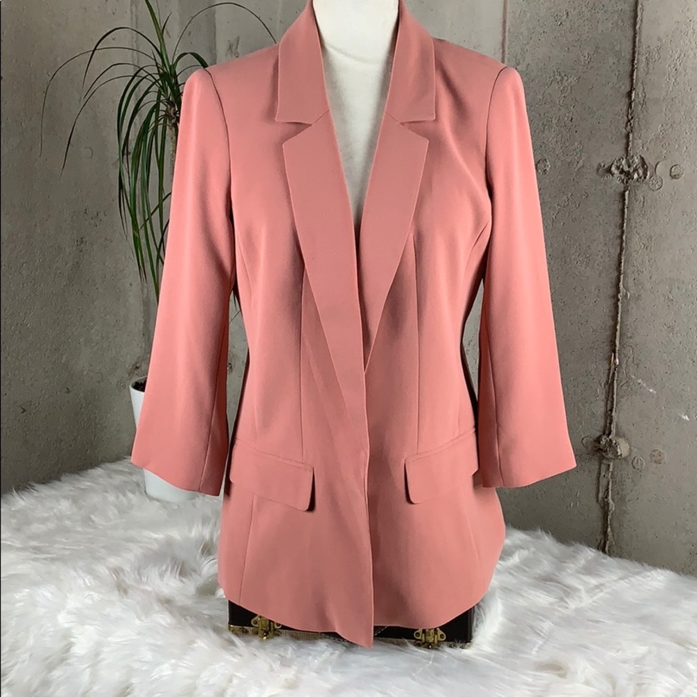 Ann Taylor Loft Blush Blazer Size 4 Quarter Sleeve